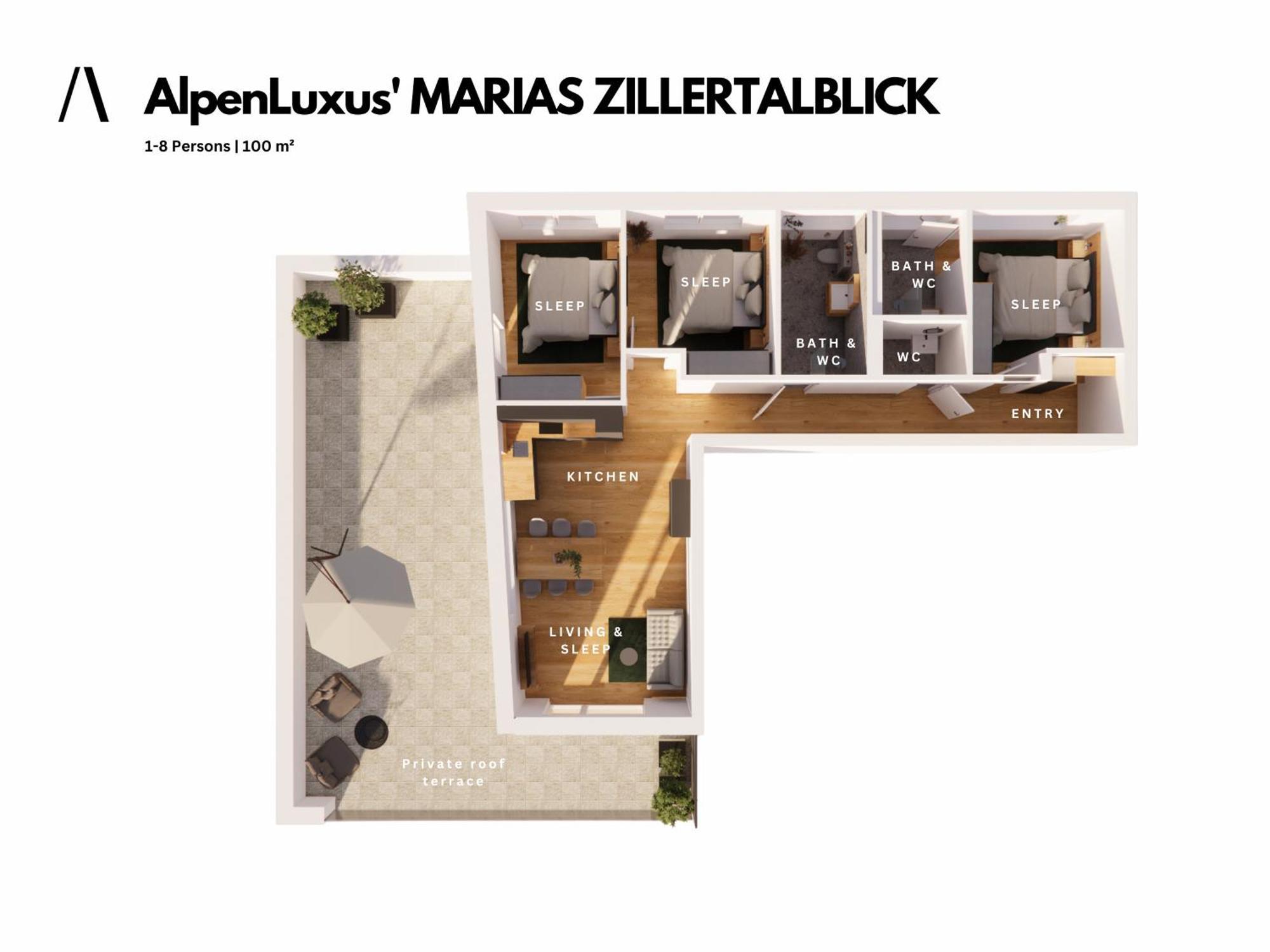 Alpenluxus Presents - Marias Zillertalblick With Roof Terrace, 3 Bedrooms & Parking Space 舒里特斯 外观 照片